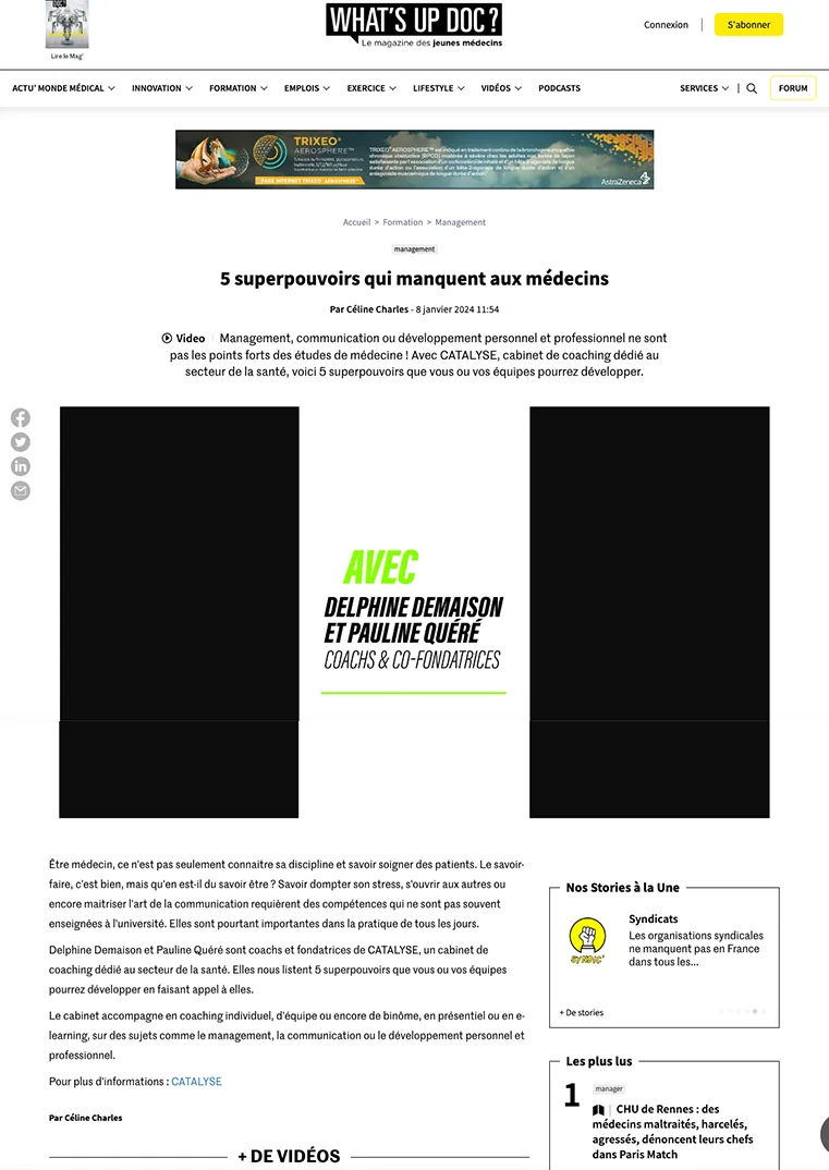 Les superpouvoirs qui manquent aux médecins